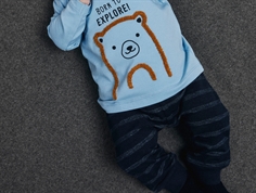 Name It dark sapphire stribede bukser